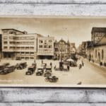 AK Reutlingen Markt Krämer Auto Motorrad Architektur Ansichtskarte alt Vintage