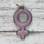 1970er Jahre Venus Emaille Anhänger flieder Mode Vintage Hippie Planet Weiblich