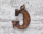 1970er Vintage Buchstabe Anhänger G blau Emaille Geschenk Mode Retro Name Taufe – Bild 2