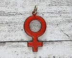 Kettenanhänger Venus Emaille rot 1970er Mode Vintage Planet Geschenk Weiblich – Bild 2