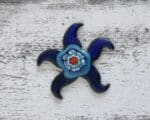 Emaille Seestern blau Millefiori Murano Vintage 1970er Geschenk Kreativ DIY Deko – Bild 2
