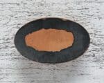 Vintage Emaille Oval bernsteinfarben weiß 1970er Kreativ Upcycling Deko Schmuck – Bild 3