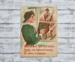 1955 Sandorn Vollfrucht Donath Frischer Tagewerk Mann Frau Werbung Vintage Deko