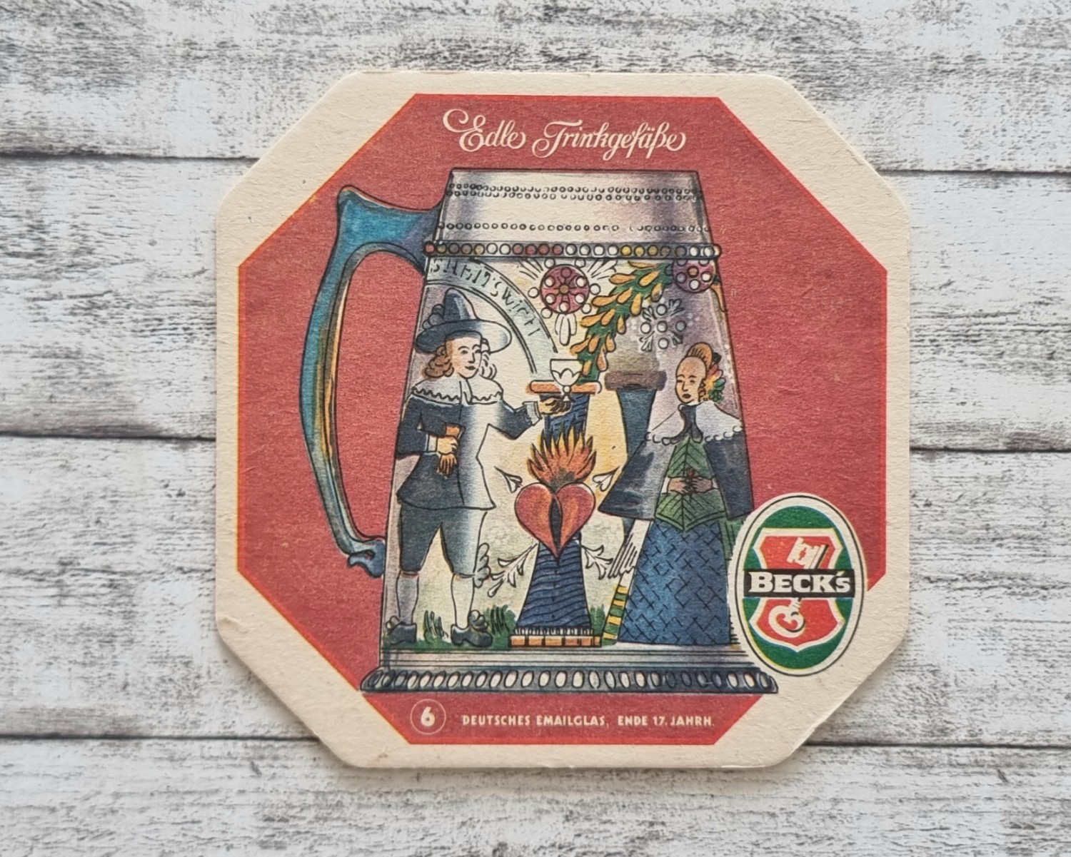 BD01144-001 Brauerei Beck | Edle Trinkgefäße | Emailglas | Bierdeckel – Bild 1